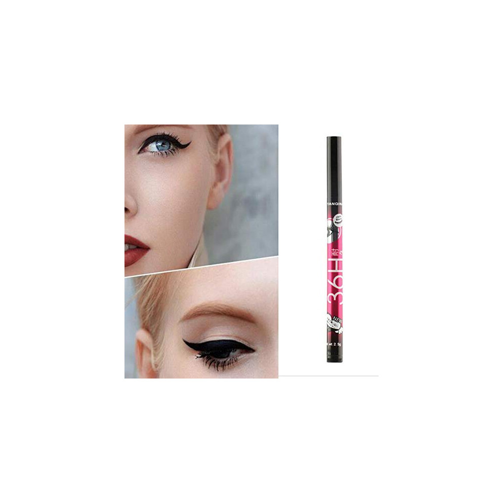 Waterproof Liquid Gel Eyeliner Pencil 2 in 1 Long Lasting Smudge Proof Black Matte Finish