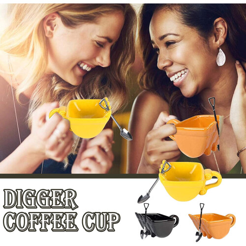 Κούπα καφέ Juesi Excavator Bucket 330ml, Συμβατή με σχεδιασμό μηχανημάτων κατασκευών, 1