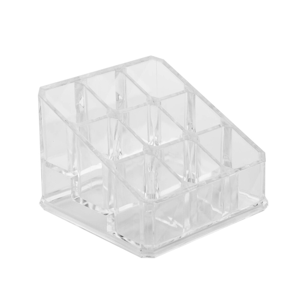 Makeup Organizer and Lipstick Holder with 9 Slots for Brushes, SpaceSaving Vanity Display