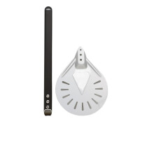 Aluminum Pizza Peel with Wooden Handle, 9 Inch Round Perforated Paddle and Sharp Pizza Cutter