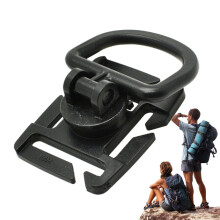 Hydration Tube Clip 360 Rotatable Quick Release Holder for Backpack Hiking Cycling Hunting Black Walnut