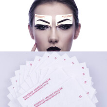 24 Styles Eyebrow Stencil Kit with Adhesive for Symmetrical Brow Shaping and Beginner Use