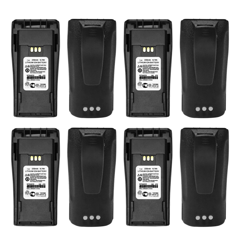 8Pcs Battery Pack 2250Mah Long Life Twoway Radio Replacement With Belt Clip For Motorola Cp200 9365369033412