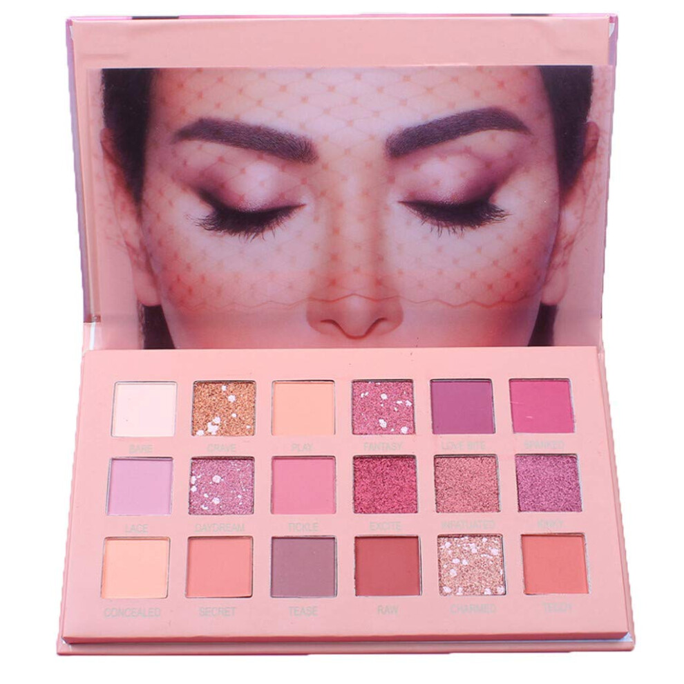 18 Color Eyeshadow Palette Matte and Shimmer  Pigment Longwear Makeup Palette