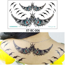 Waterproof Temporary Tattoos for Kids and Adults, Easy Removal Body Art Sticker Set 14x24cm 4pcs