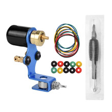 Tattoo Machine Rotary Tattoo Gun Kit for Shader and Liner Permanent Makeup Body Art Blue