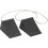 2 Pack Solid Rubber Wheel Chocks NonSlip Secure Grip Weather Resistant for Small Vehicles 1