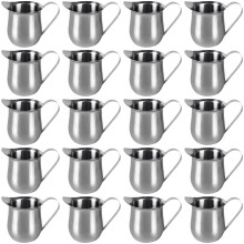 Stainless Steel Milk Frothing Pitcher 60ml with Precise Pouring Spout, Mirror Finish, Set of 20