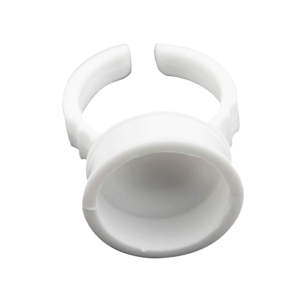 100pcs Adjustable Eyelash Glue Rings Cups Disposable Tattoo Ink Holders for Lash Extension