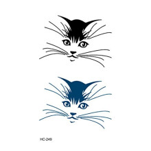 Kids Temporary Tattoo Stickers Waterproof Black and White Fish Safe Removable Body Art 4pcs