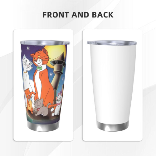 Το ποτήρι Aristocats20oz, κούπα ταξιδιού καφέ από ανοξείδωτο ατσάλι με μόνωση κενού, 2