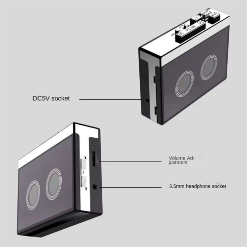 Στερεοφωνικό κασετόφωνο Bluetooth, Αυτόματο αναδιπλούμενο ραδιόφωνο FM δύο καναλιών, 2