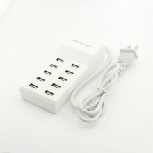 DO 1pcs US10Port Stiall Cumhachta Muirearú Tapa USB US10Cuir Mol Luchtaire Deisce Taistil Balla