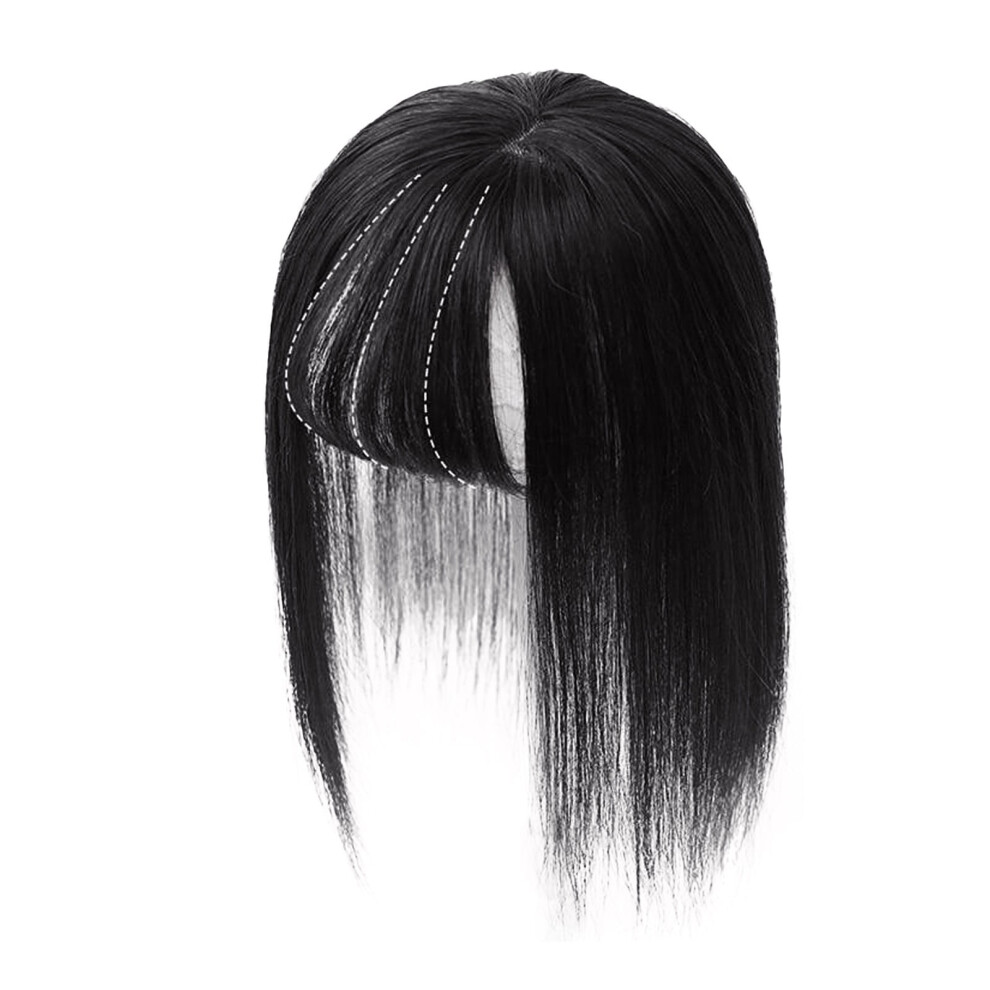 Desertasis human hair wig simulation hair natural breathable air bangs wig 35cm Women's Fashion Invisible Seamless Wig Hair Block Wig 35cm