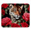 Τετράγωνο Mouse Pad 8,3x9,8 ιντσών, Mousepad σε σχήμα τριαντάφυλλου σε κόκκινο χρώμα λεοπάρ 1