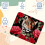 Τετράγωνο Mouse Pad 8,3x9,8 ιντσών, Mousepad σε σχήμα τριαντάφυλλου σε κόκκινο χρώμα λεοπάρ 3