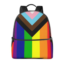 Progress Pride Flag Schulterrucksack Laptop Tablet für Sport und Reisen