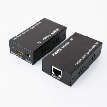 HDMI Extender 60m Over Ethernet Cat6 with Transmitter and Receiver, Full HD 1080p Plug and Play