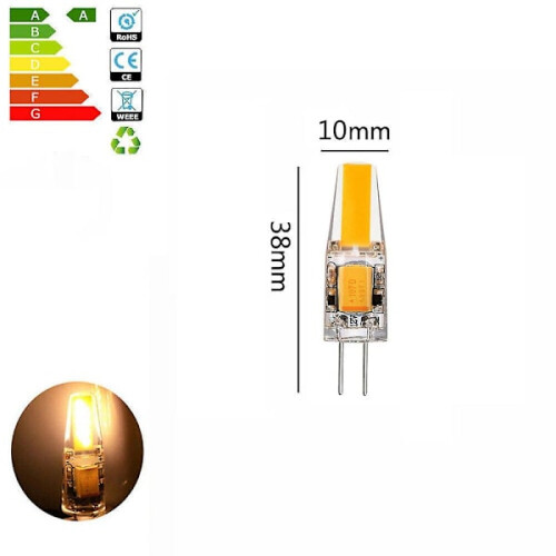 10 τεμάχια λαμπτήρες G4LED, λαμπτήρες 6W, θερμό λευκό, με δυνατότητα ρύθμισης 2