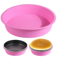 Stampo rotondo in silicone Clinaoy da 4/6/8/10 pollici, antiaderente, per alimenti, facile da sformare, per cheesecake, protezione per teglia a