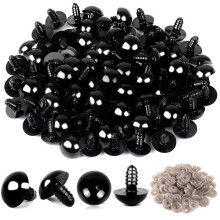 Verpakking van 100 stuks plastic haakoogjes met 100 ringen voor haakwerk (0,24 inch/6 mm)