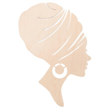 Holzspäne, Holzformen zum Bemalen, Hochzeitsschilder, afrikanische Deko-Anhänger, Afro-Dame, unfertige Ornamente, Miss