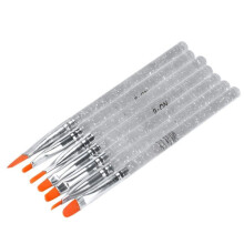 Lot de 7 pinceaux acryliques/UV pour ongles - Transparent