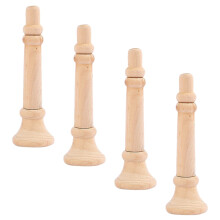 4 pezzi Altoparlante giocattolo in legno vuoto Ornamento Giocattolo musicale per bambini Trombe educative per neonati Fai da te Graffiti