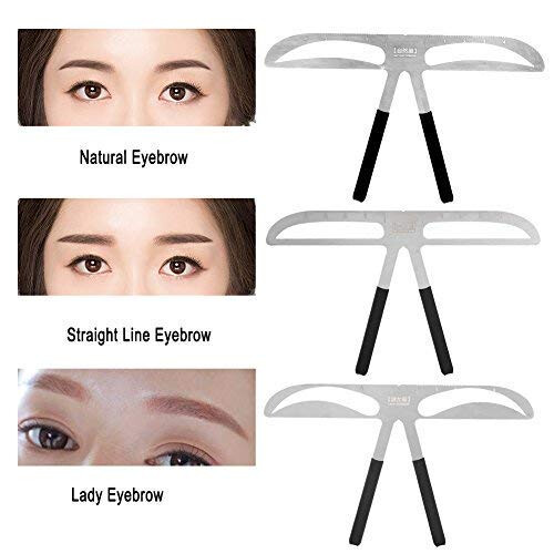 Eyebrow Ruler with ThreePoint Alignment, Stainless Steel Shaping Tool for Precise Symmetry 1