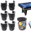 6pcs Plastic Pool Table Pockets Set with Hexagonal Net, Easy Ball Count, Quick Installation 1