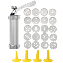 Tssuoun Home Bakery Biscuit Press240ml Maker Spritsningsset Fondant Glasyr Dekorering Sockerhantverk Verktyg Tillverkningsutrustning Kökstillbehör