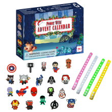 Calendário do Advento Hggkaie com Contagem Regressiva para o Natal e os Vingadores - 24 Pingentes de Plástico para Pulseiras Infantis A1123-048