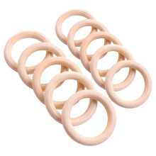 10 stuks houten ringen voor knutselen, doe-het-zelf sieraden maken, 50 mm en 25 mm