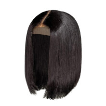 Peruca Desertasis Lace Front, Peruca Transparente sem Cola, Cabelo Humano com Linha Capilar Pré-Desbastada, Densidade de Peruca Brasileira para