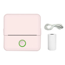 jixopn Mini Printer 200dpi Wireless Bluetooth-compatible Impresora BT4.0 (Pink)