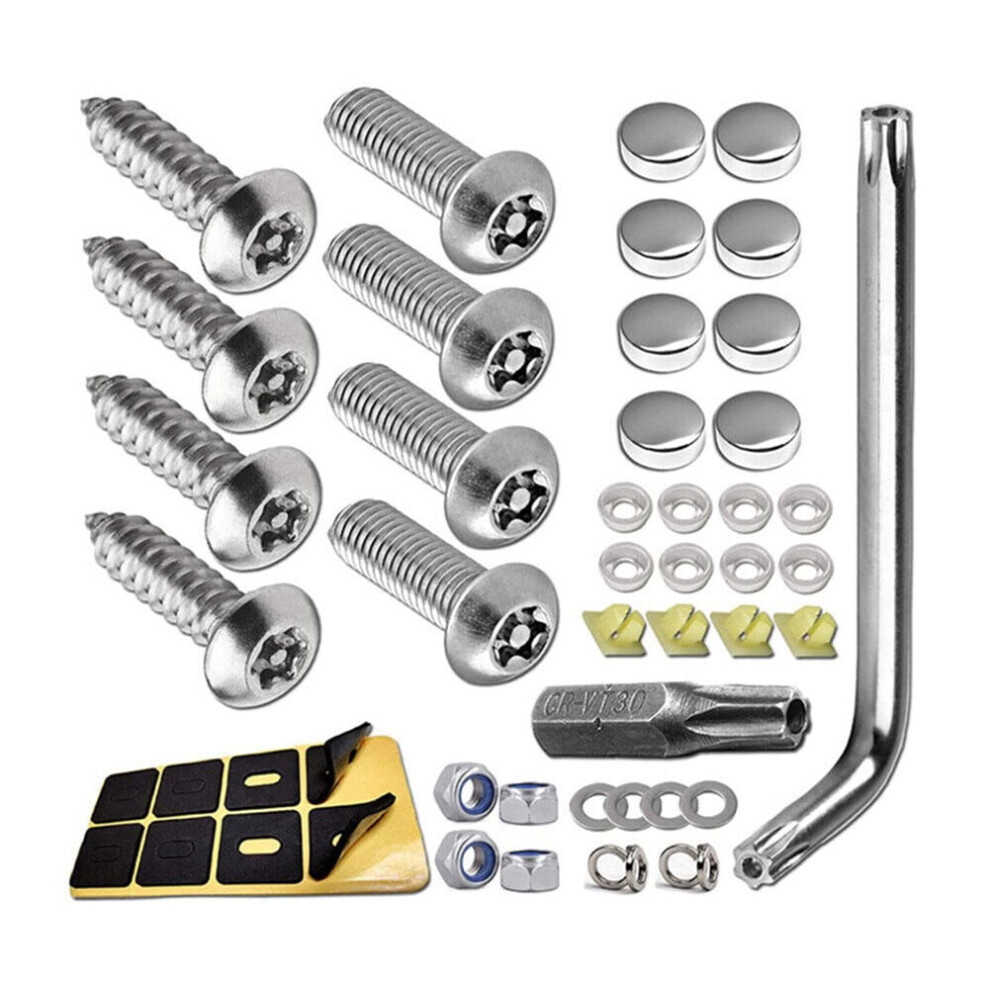 Anti Theft Auto Security License Plate Screws Accessories Stainless Steel Screws 9191629687824