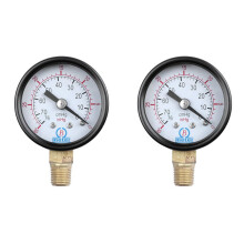 2X Male Threaded Pneumatic Air Vacuum Pressure Gauge 30/0Hg
