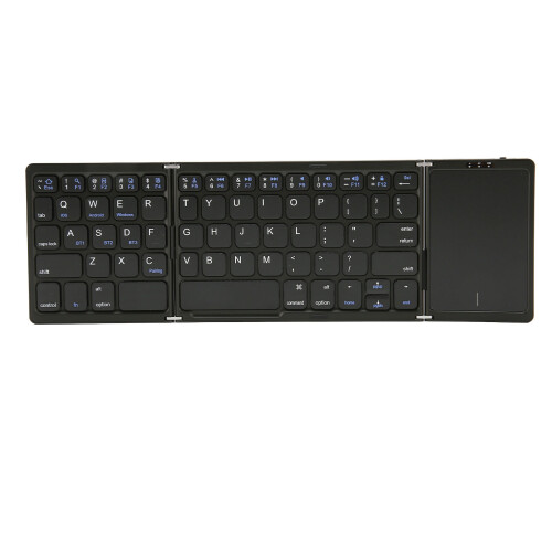 Foldable Bluetooth Keyboard With Touchpad Rechargeable Full Size Ultra Slim Pocket Folding Keyboard For Ios Android Windows Devices Sensitive 1