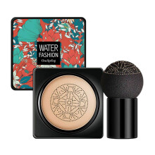 Mushroom Head CC Cream Cushion Foundation with Natural Finish Coverage and Moisturizing Makeup