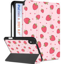 Hülle kompatibel mit iPad Mini 6, Hüllen kompatibel mit iPad Mini 6. Generation, Damen, Mädchen, Kinder, niedliche Folio-Hülle, mädchenhaft,