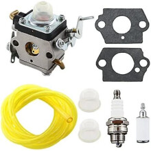 122 Vergaser mit Zündkerze, Kraftstoffschlauch für Husqvarna 122C, 122LDX, 122LK (22 cm³), Kraftstofffilter, Primerpumpe, Dichtung,