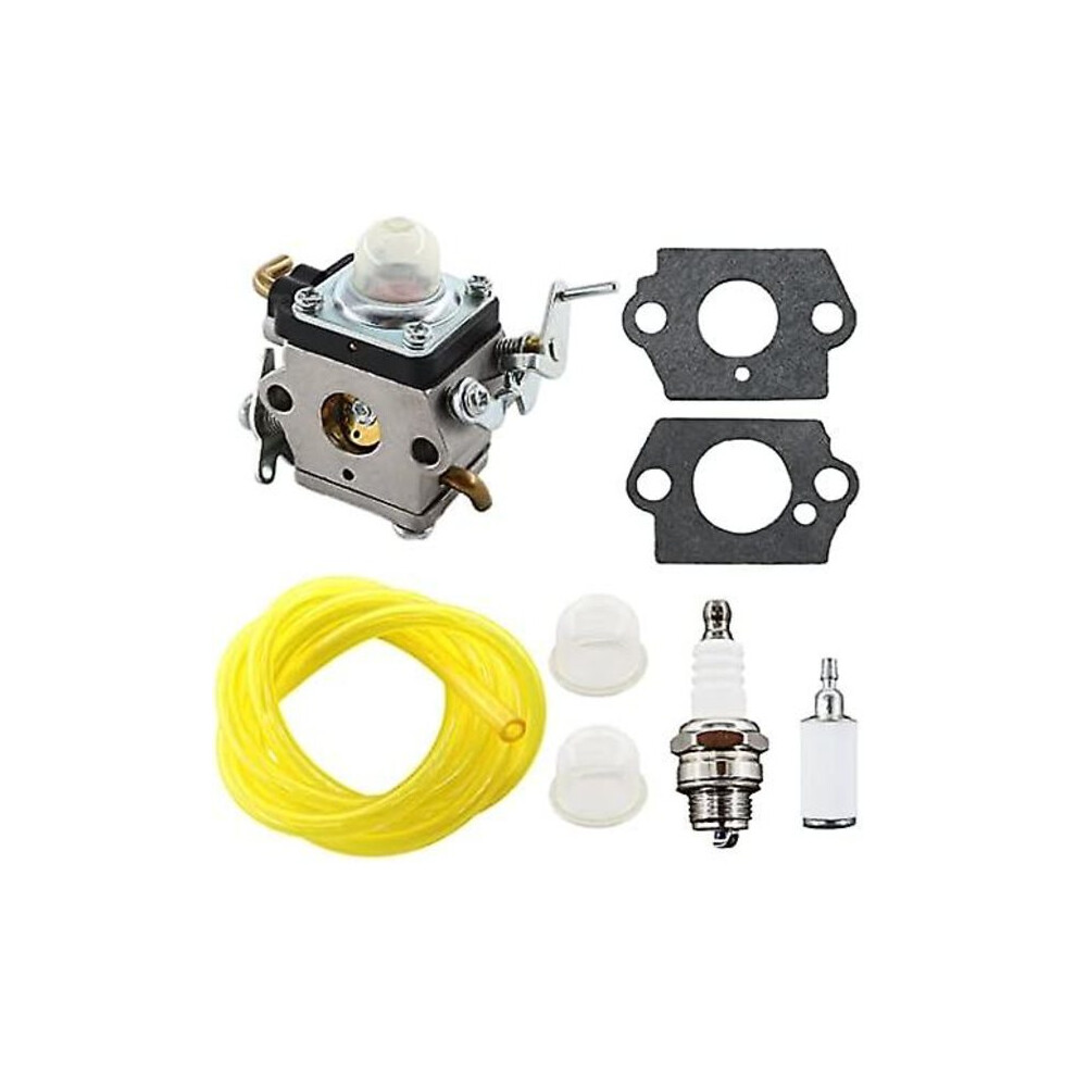 122 Carburetor With Spark Plug Fuel Hose For Husqvarna 122C 122Ldx 122Lk 22Cc, Fuel Filter, Primer Bulb, Gasket, Thread Cutter 9173940077133