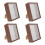 4Pcs Small Display Boxes Coffee Wood Acrylic Deep Shadow Box for Decor 9
