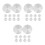 30Pcs Aluminum Round Disc Silver for Glass Table Support 6