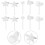 2Sets Clear Resin Ear Piercing Studs Versatile Earring Backs for Women 11