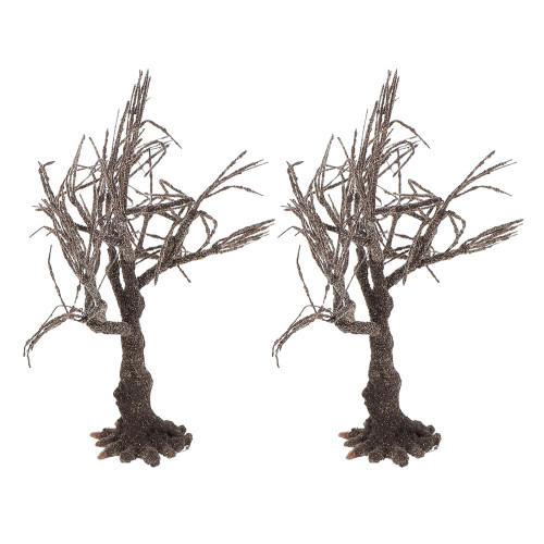 4Pcs Versatile Coffee Fake Trees for Sand Table and Model Landscape