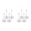 8Pcs Kitchen Order Ticket Spike Holder Metal Receipt Organizer Silver 9