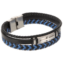 1 stuk modieuze handketting herenarmband van meerlaags leer, een armband die bij elke outfit past.