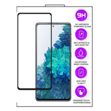 Motorola Moto G22 4G - 10D koko näytön karkaistu lasi - musta kehys läpinäkyvä