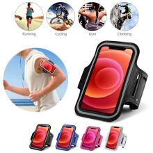 Brassard de sport bleu compatible avec iPhone 12 Pro Max
